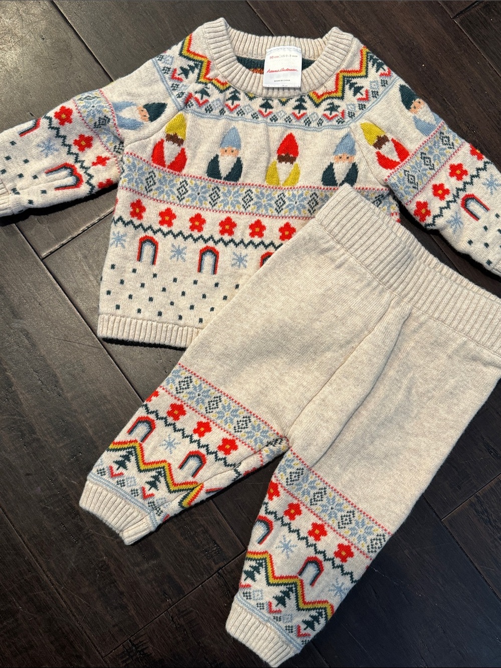 Hanna Andersson Winter Gnome Fair Isle Sweater set